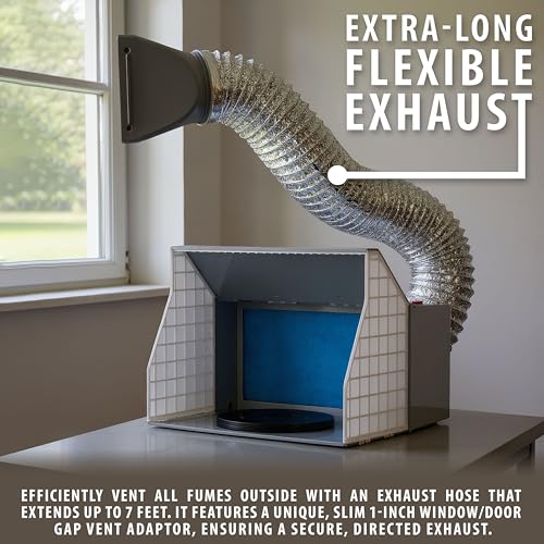 Image of Master Airbrush Portable Airbrush Spray Booth with Exhaust Fan, LED Light