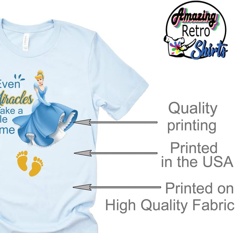 Even Miracles Take a Little Time Shirt, Cinderella Pregnancy Announcement Shirt