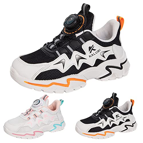 Fashion All Seasons Children Sports Girls Boys Run Flat Bottom Non Slip Elastic Band Colorblock Sparkly Slip on Shoes (Red, 12-12.5 Years Big Kids)3