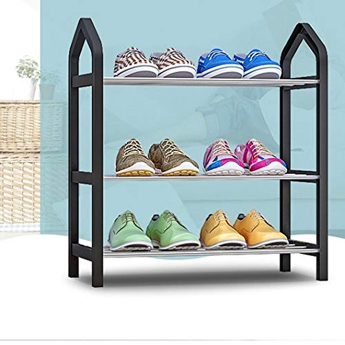 Organizador Minimalista de Zapatos, Tubo de Acero Inoxidable para el hogar, fácil de Instalar, extraíble, superalmacenamiento, Estante para Zapatos