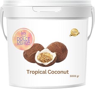 Coconut Flavoring for Gelato, Rolled Ice Cream, and Ice Cream. (5 kg, 11 lbs) Made with Natural Coconut