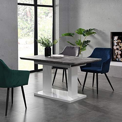 Cherry Tree Furniture Goswell Concrete Effect Extending 6-8 Seater Dining Table