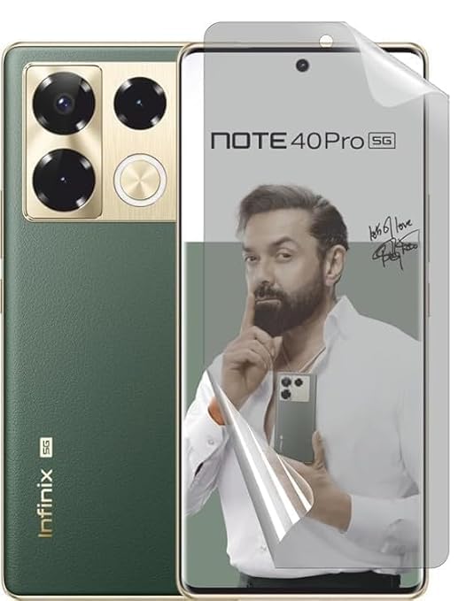Image of BLACKSHEEP Matte Screen Protector for infinix Note 40 Pro | infinix Note 40 Pro Plus Membrane Case Friendly Full Edge to Edge Screen Coverage & Installation Kit