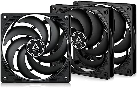 ARCTIC P12 Slim PWM PST (3 Pack) - PC Fan, 120mm Fan, Pressure-optimised