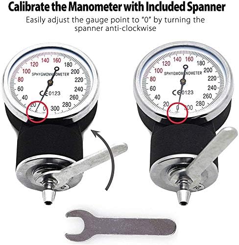 LotFancy Manual Blood Pressure Cuff, Adult Cuff 25-40 cm, Aneroid Sphygmomanometer, Calibrated BP Gauge for Accurate Readings, with Zipper Case