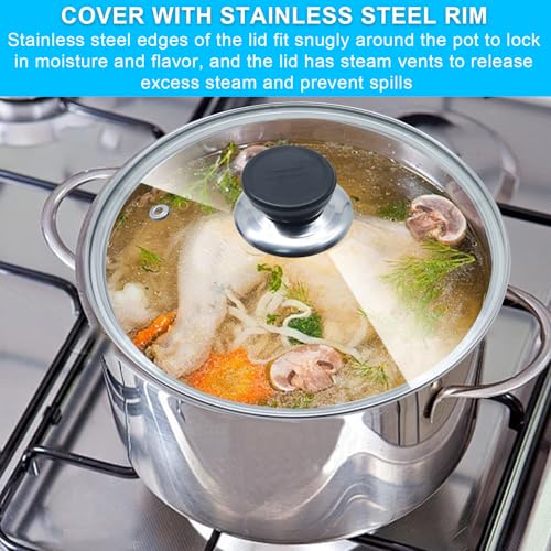 Glass Lid for Frying Pan Tempered Glass Pot Lid with Stainless Steel Rim for 8 Inch Frying Pan Wok Pot Skillet (8 Inch) by Bcautay - Image 6
