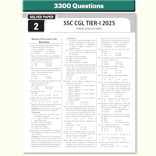 Image of PW 33 SSC CGL (Combined Graduate Level) Tier 1 Previous Year Solved Papers (2025-2018) with 5 Online Mock Tests For 2026-27 Exam | Yearwise PYQs | Fully Solved | English Edition