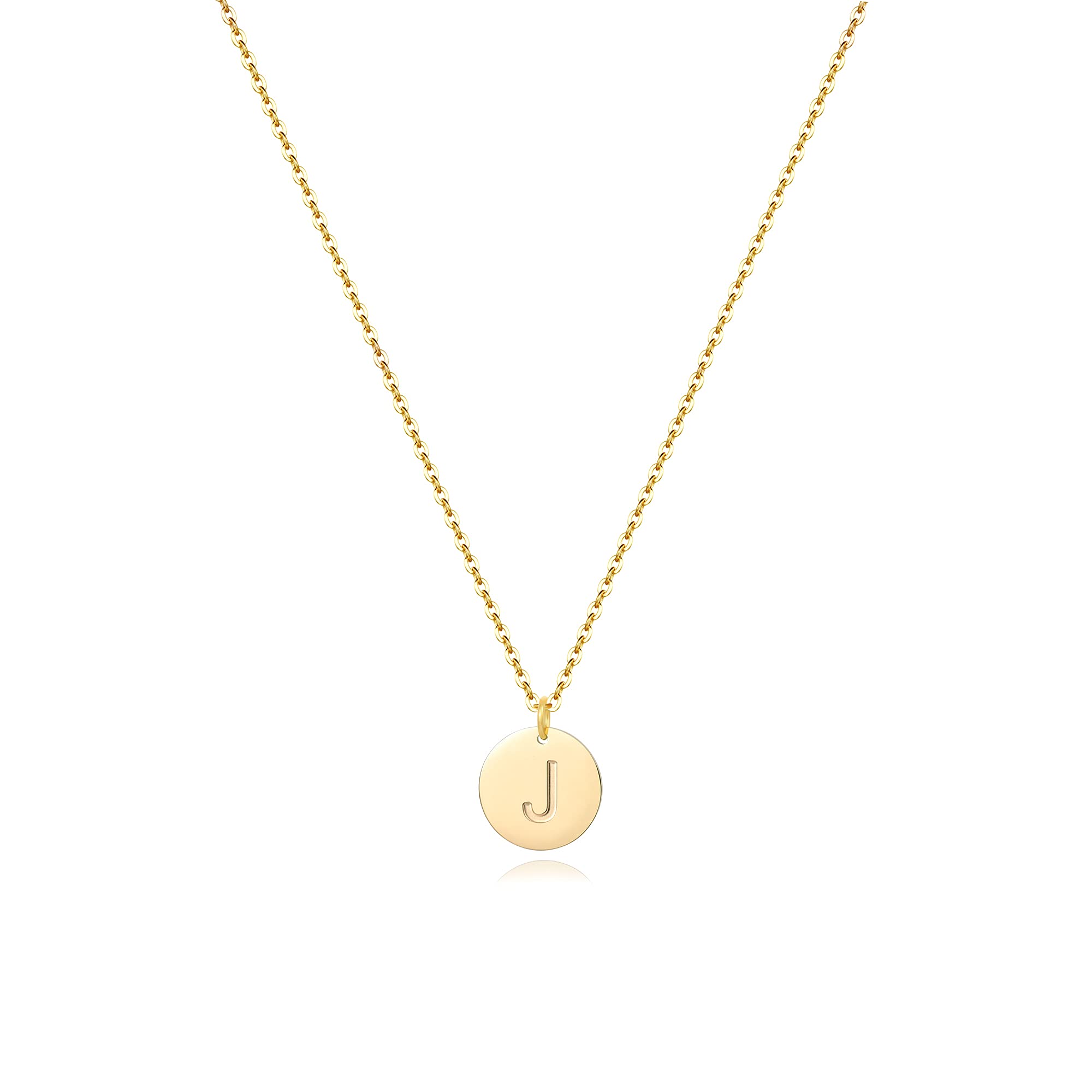 AimberDainty Initial Necklace,18K Gold Plated Tiny Letter Necklace for Women Jewelry,A-Z Pendant Necklace