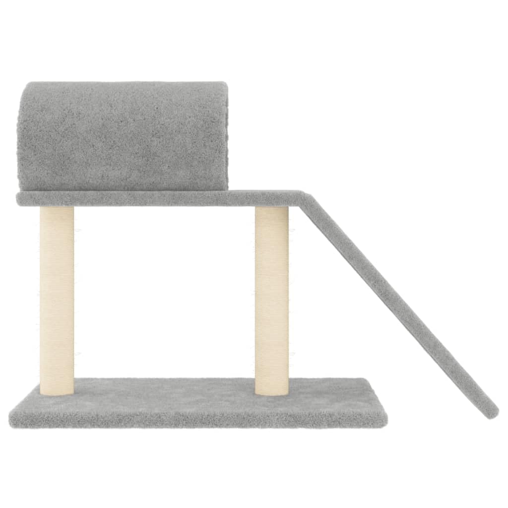 Rascador para Gatos con túnel y Escalera Gris Claro 55,5 cm, CIADAZ Rascador Gato, Arbol Rascador para Gatos, Gatos Accesorios, Torre Gatos, Arranhador para Gatos, Casa para Gatos
