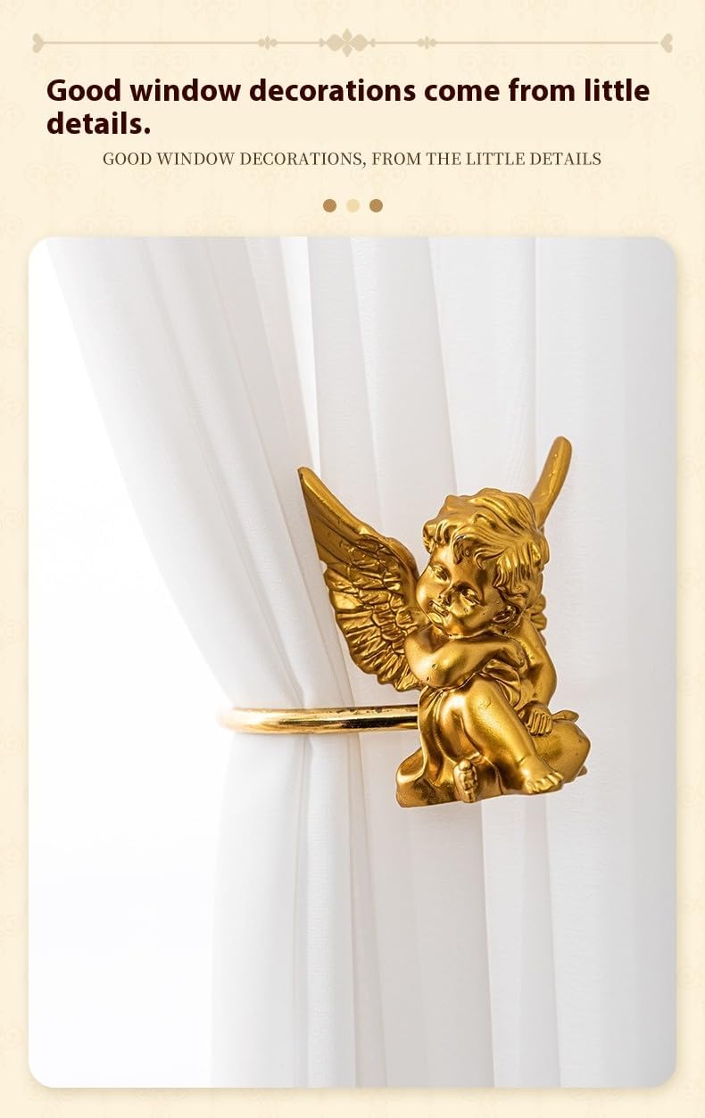 Curtain Tiebacks Angel Curtain Hooks for Curtain Accessories - White