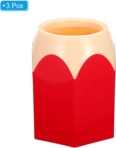 Miniatura 8 de PATIKIL Portalápices, paquete de 3 soportes para bolígrafos para escritorio, bonito soporte de plástico para lápices, organizador de tazas, forma de