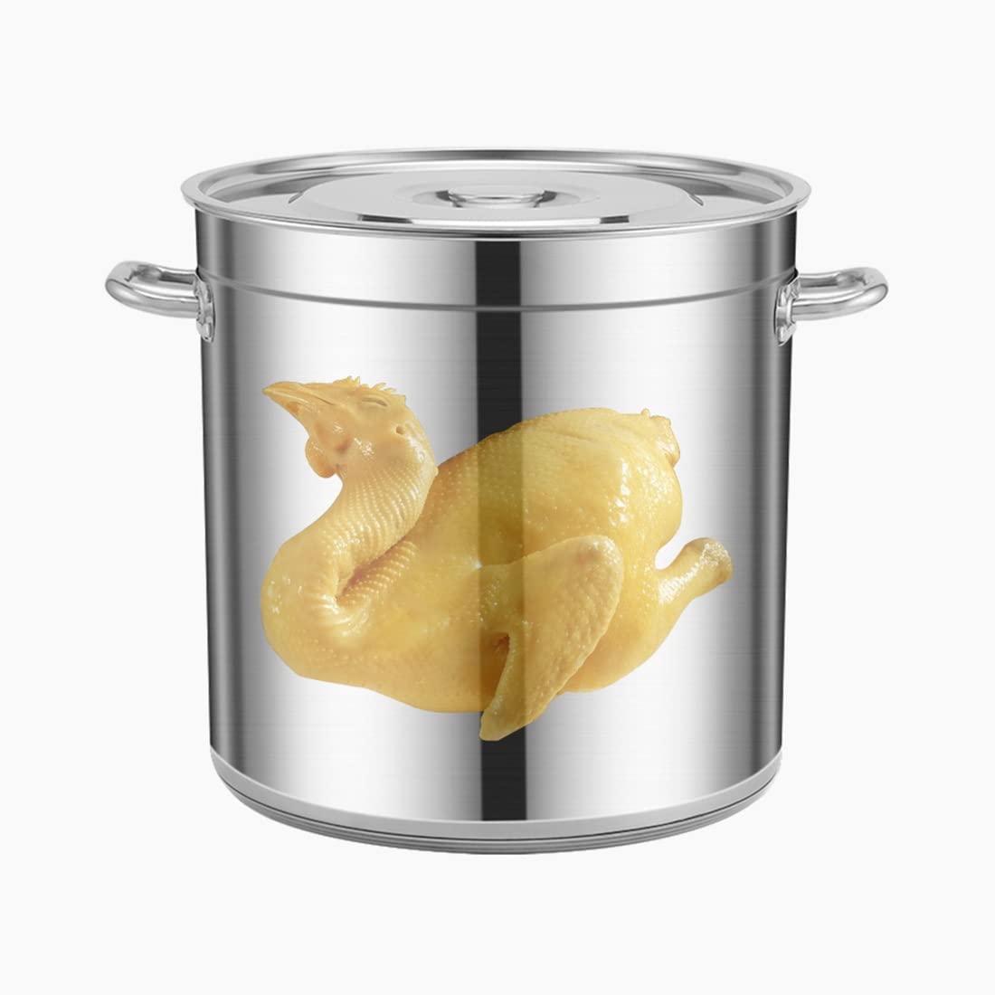 Stainless steel soup pot, Deep Stainless Steel Stock Pot Casserole Large Cooking, Non-magnetic no Rust(40 * 40cm(50L))