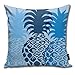 Liliylove Fundas de Almohada de Momona con diseño de piña Hawaiana Tropical, Reversible, Fundas de Almohada Decorativas, Fundas de Almohada cuadradas, 18 x 18 Pulgadas