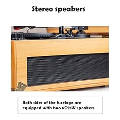 TAISK Tourne-Disque rétro, boîte à Musique de Style Vintage en Bois Naturel, Tourne-Disque avec Haut-parleurs stéréo… - Les Beatles, Paul McCartney, John Lennon, RIngo Starr, George Harrison TAISK Tourne-Disque rétro, boîte à Musique de Style Vintage en Bois Naturel, Tourne-Disque avec Haut-parleurs stéréo… – Image 7