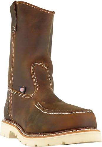 Miniatura 3 de Thorogood American Heritage - Botas Wellington con punta de acero de 11 pulgadas para hombre, cuero de grano completo de alta calidad con suela de