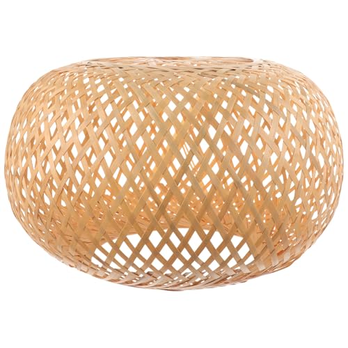 Abat-jour en bambou tressé pour lustre plafonnier et suspension