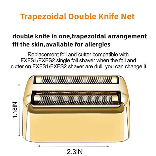 2 Pack Replacement Foil And Cutters Compatible With Babylisspro Double Foil Shaver, Replacement Foil Compatible With Babylisspro Fxfs2 Shaver,Golden #TOP1