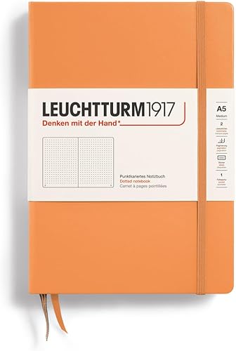 Vista 102 de LEUCHTTURM1917 - Cuaderno de tapa dura tamaño mediano A5-251 páginas numeradas para escribir y escribir en diario (Sol de raya, punteado)