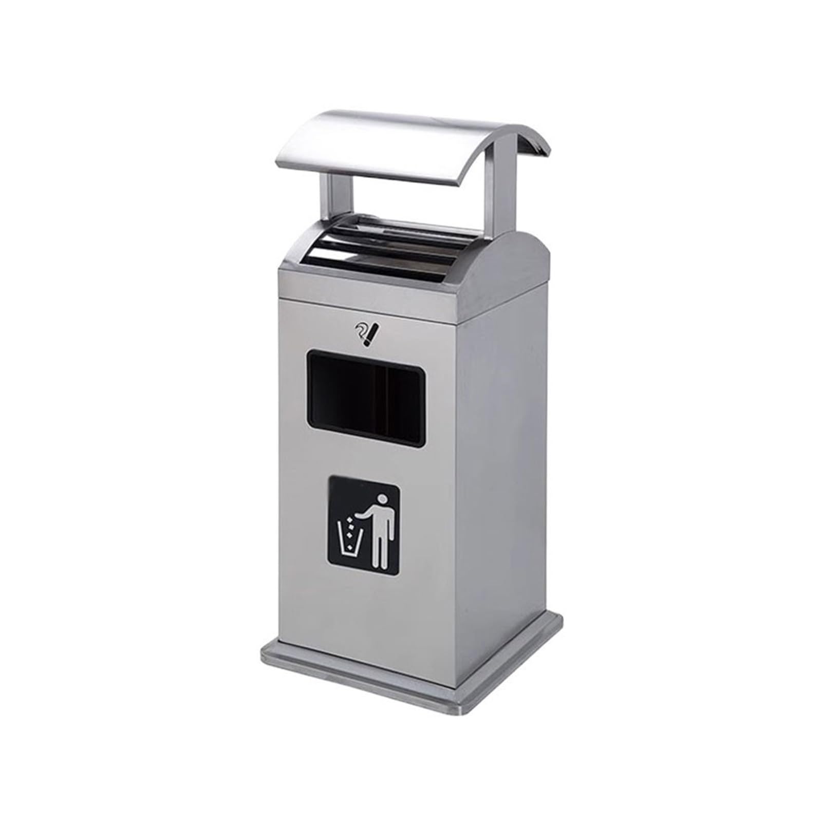 Stand ashtray Outdoor Public Area Trash Can, Stainless Steel Rainproof Ash Cylinder for Street Square Pillar