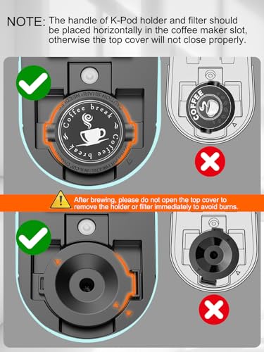 Image of Single Serve Coffee Maker for K-Cup and Ground Coffee,Fast Brew,6-12 oz Brew Sizes One Cup Coffee Machine Fits 5.5 inch Mugs,One-Button Coffee Maker with Descaling Reminder,Light Blue,9.45 Inches