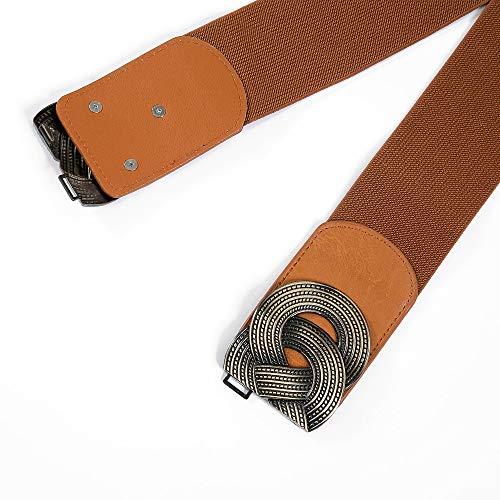 Sugar Shore Women‘s Elastic Belt Retro Style Stretchy Wide Waist Cinch Belts Fashion Accessary For Plus Size Dress3