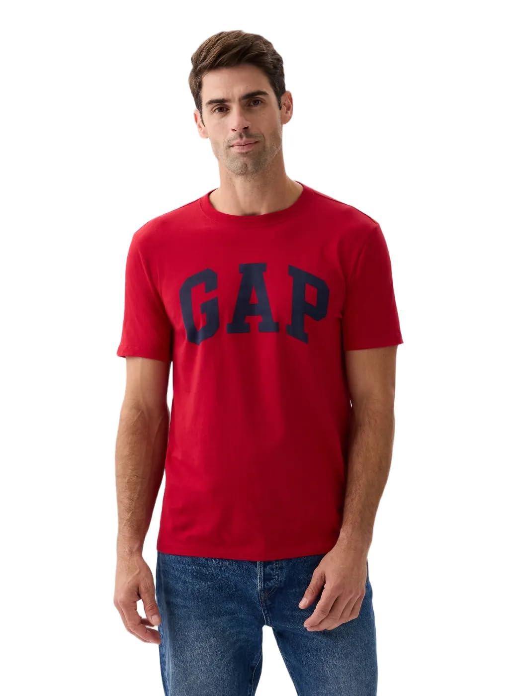 GAP Men's Everyday Soft Logo Tee T-Shirt, Red Apple, Medium