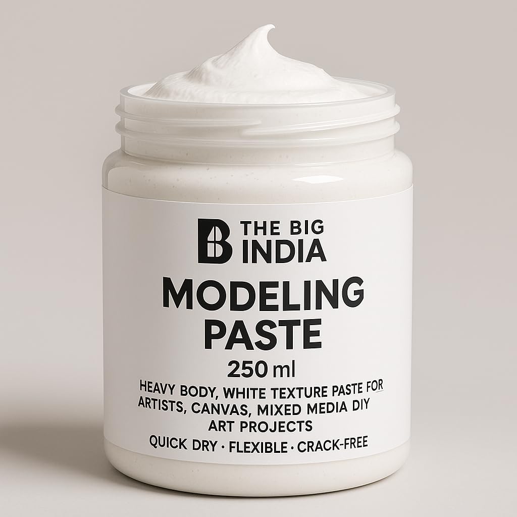 modeling paste 250ml – heavy body, white texture paste for artists, canvas, mixed media & diy art projects – quick dry, flexible & crack-free