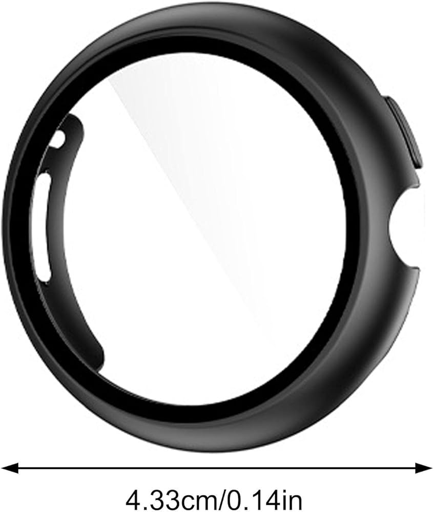 Screen Protector Case Compatible for Google Pixel Watch | Tempered Glass Screen Protector PC Watch Case | Smartwatch Screen Cover Film Protective Case ...