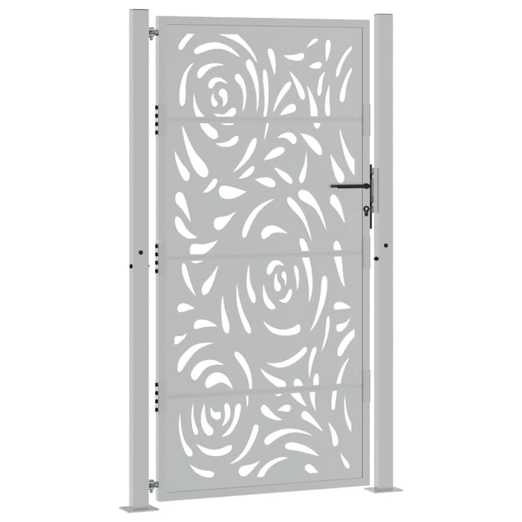 vidaXL Portail de jardin 100x175 cm en acier patiné motif flamme