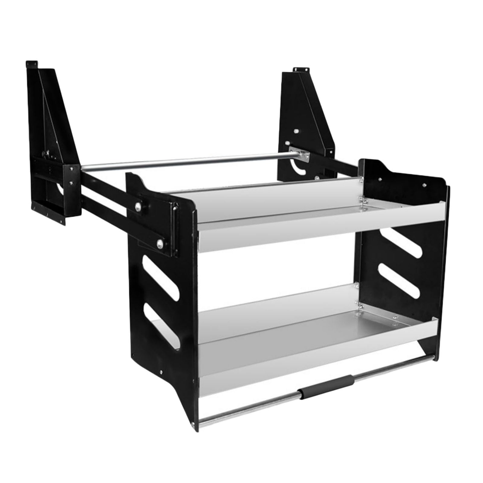 2-poziomowy organizer do szafek kuchennych wysuwane półki dla oszczędzania miejsca 30 kg Rozmiar nośności: 610 x 280 x 530 mm