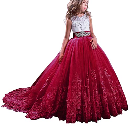 NNJXD Mädchen Spitze Tüll Gestickte Prinzessin Prom Ballkleid...