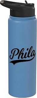 PHILADELPHIA PHILA VARSITY SCRIPT SPORTS JERSEY STYLE Stainless Steel Insulated Water Bottle