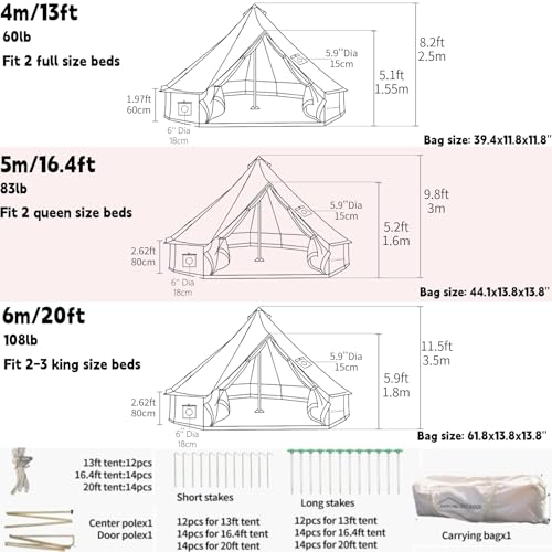 Carpa impermeable DANCHEL OUTDOOR para 4 personas miniatura 6