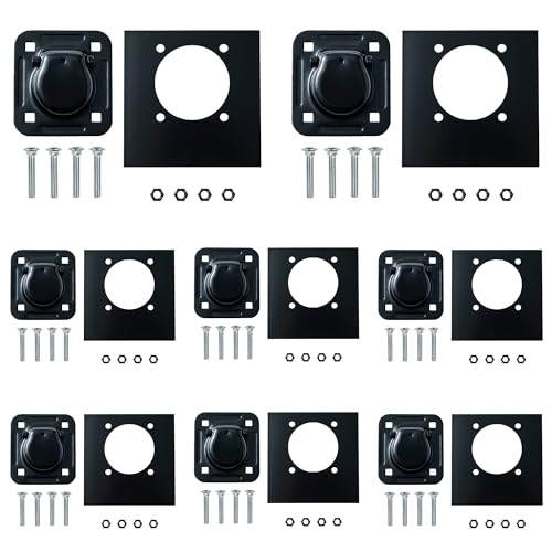Lonffery 8 Pack Recessed D-Ring Tie Down Anchors (6,000 lb. Capacity), Heavy Duty Kit for Trailer or Deliveries, Black by Lonffery - Used condition - Image 5