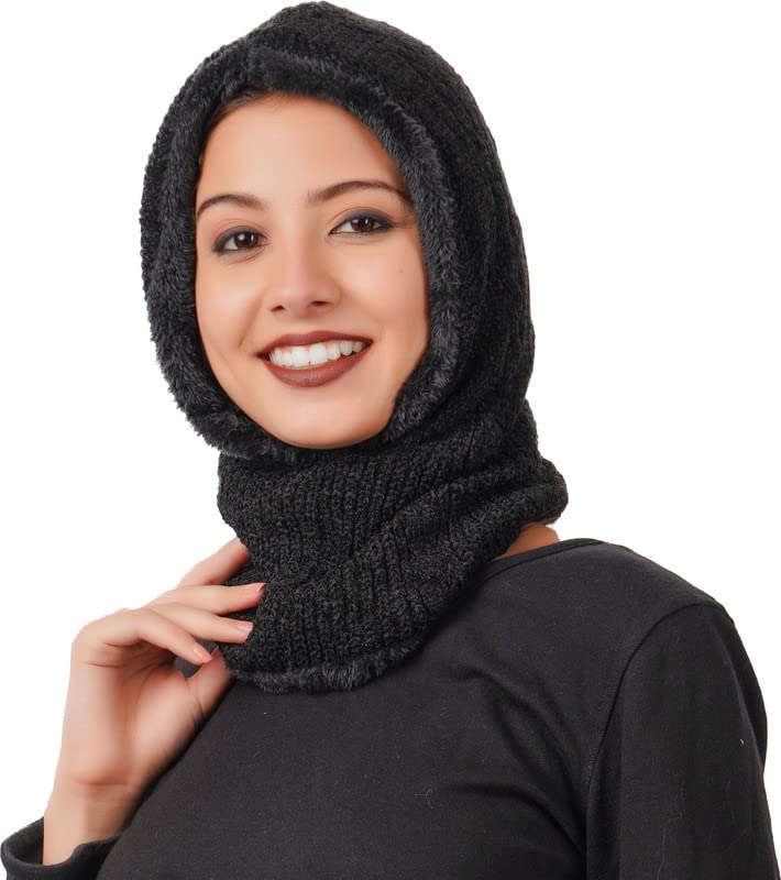 Girls Winter Full Face + Neck Cover Beanie/Balaclava Non Visor Cap/Hat