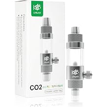 LINLAN Aquarium Inline CO2 Diffuser - Center Disc with Viewing Window, High Dissolution Rate, Essential for Low/Medium Flow Systems, Fits 1/2"12mm ID Filter Hose