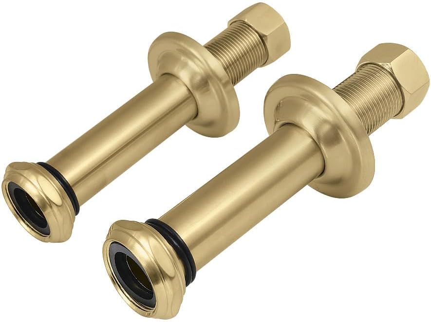 6 in. Wall Union Extension Adapter Brushed Brass