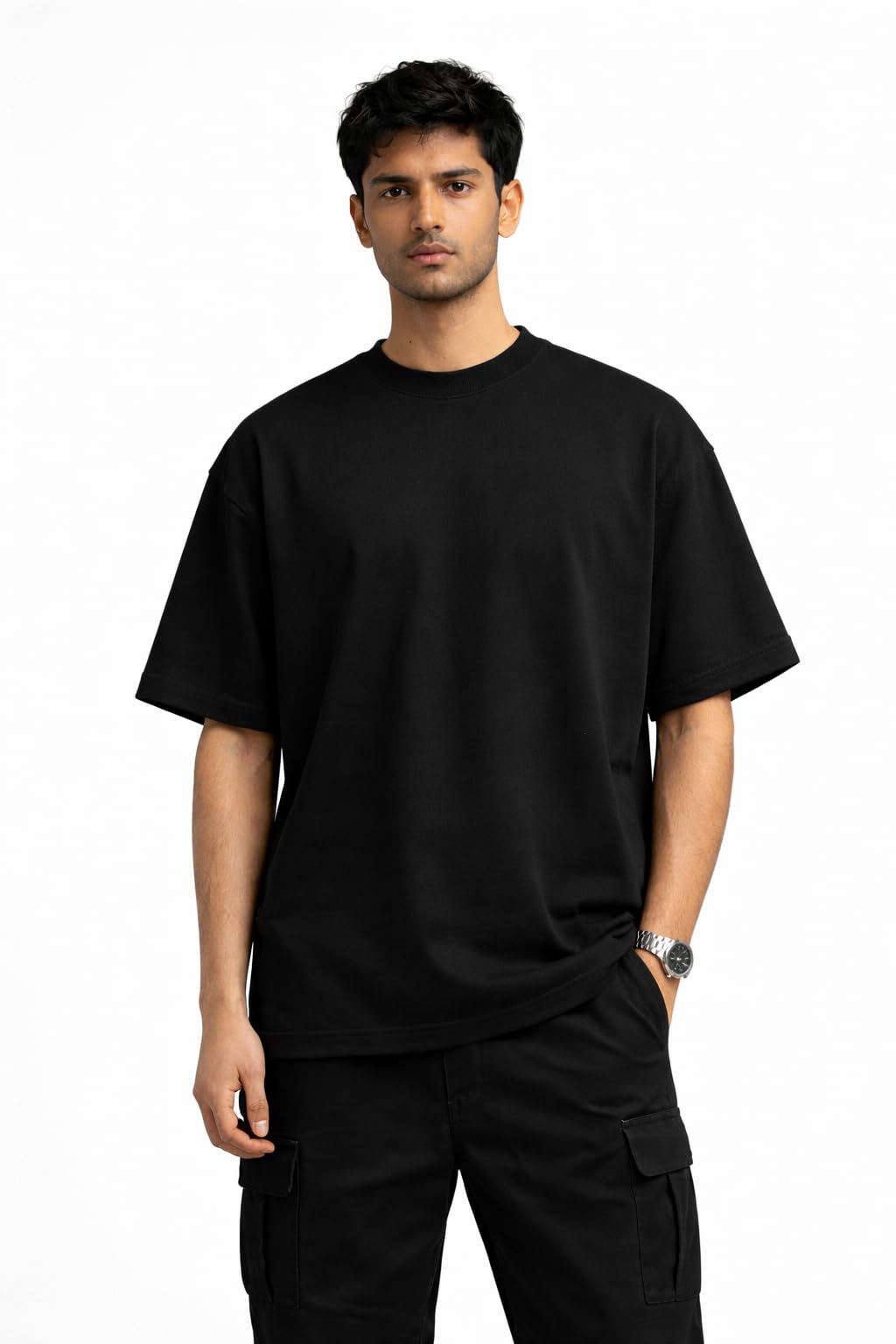 Oversized Cotton T-Shirt for Men/Women 240 GSM| Heavy Cotton Oversized Tee – Trendy Look|Loose Fit Drop Shoulder Oversized Tee
