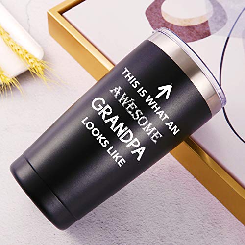 This Is What An Awesome Grandpa Looks Like Mug.funny Grandpa Gifts.birthday,Christmas Gifts For Men,Granddads,Grandfather,Grandpa From Grandchildren,Son,Daughter Tumbler(20Oz Black) #TOP2