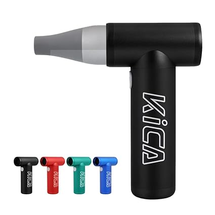 KiCA JetFan KC1 Compressed Air Duster Air Blowser, 86000 RPM Electric Air Can for Computer Keyboard Cleaning, Hair Drying, Recharge Battery, 10W Fast Charging