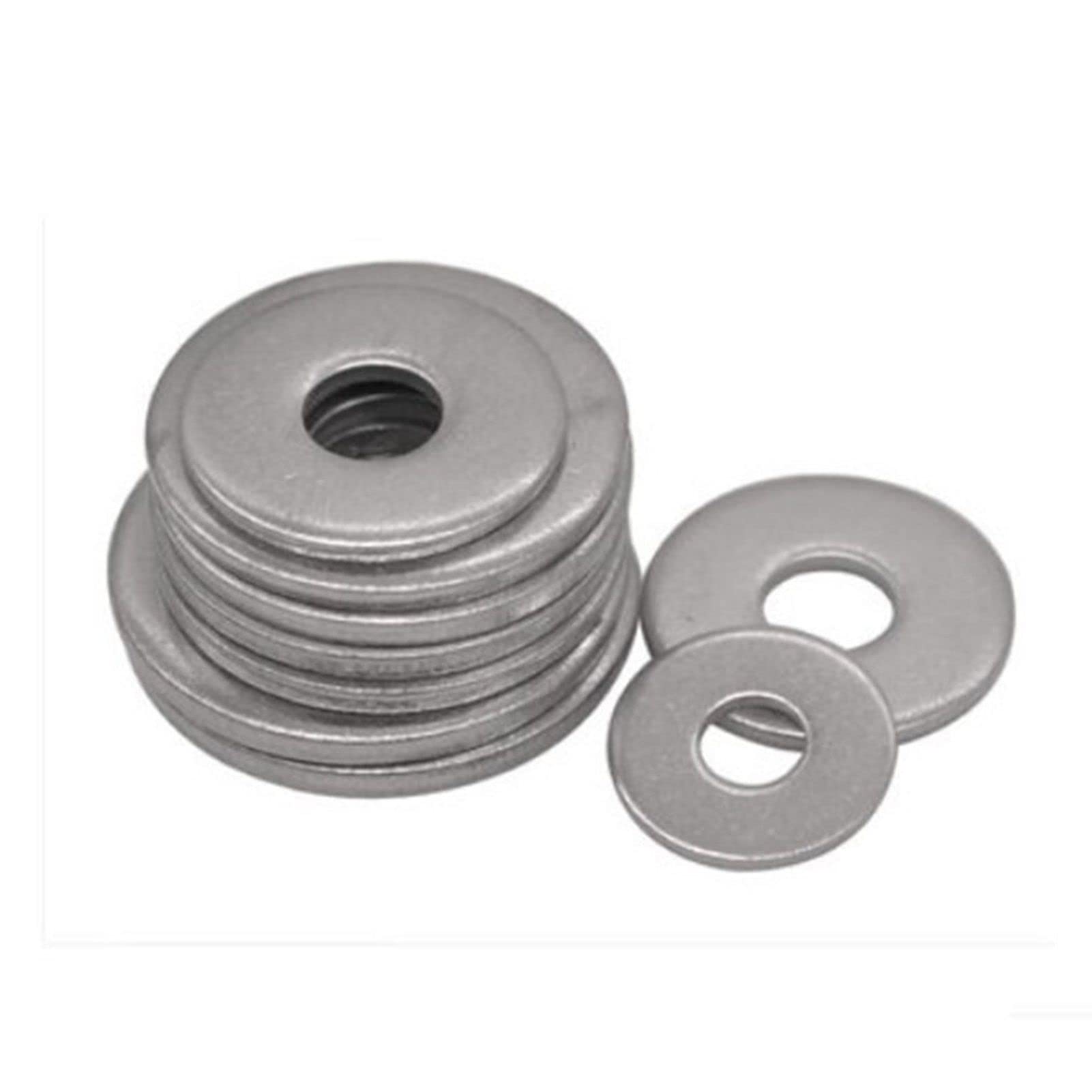 Arandelas 10 Arandelas Planas Grandes de Acero Inoxidable, M3, M4, M5, M6, M8, M10, M12-M20, Juntas de Metal, Arandelas Planas de mesón.(M12)