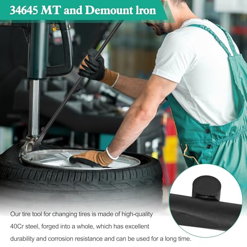 39-Inch Heavy Duty Tire Iron Bar, 40CR Steel Semi Truck Tire Changing Tools – Manual Mount & Demount Bar for Tubeless Tires, Trucks, Cars, Trailers, Buses -2pcs by Vbeca - Image 6