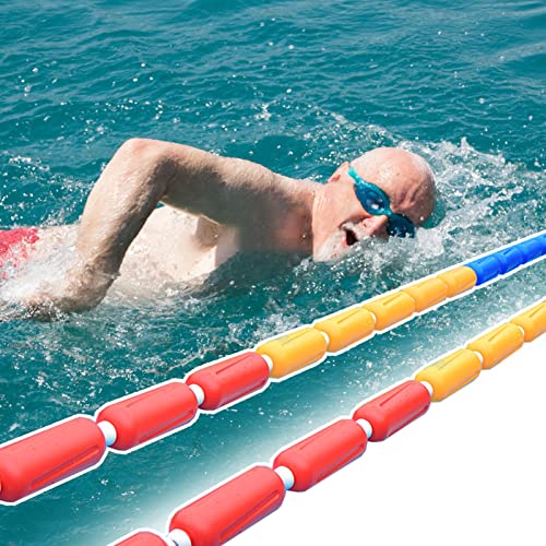 Outdoor Bath Beach Floating Safety Divider Rope - Deep Shallow End Divider Line, Preassembled Swimming Pool Rope Float Keepers, 1-10m (Color : Nylon Rope Style, Size : 9m/29.5ft)