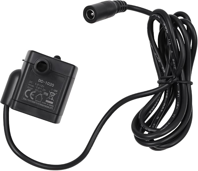 POFET Mini Szubmerzibilis Szivattyú 5-12V 200L/H Napelemes Szökőkút Csendes Motor