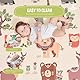 Krabbelmatte Baby Faltbar Spielmatte Kinder Spieldecke 150x180x1cm Krabbeldecke Für Baby - Babymatte Kindermatte - Schaumstoffmatte Kinderteppich- Spielteppich - Bodenmatte Kinder - Babygeschenk