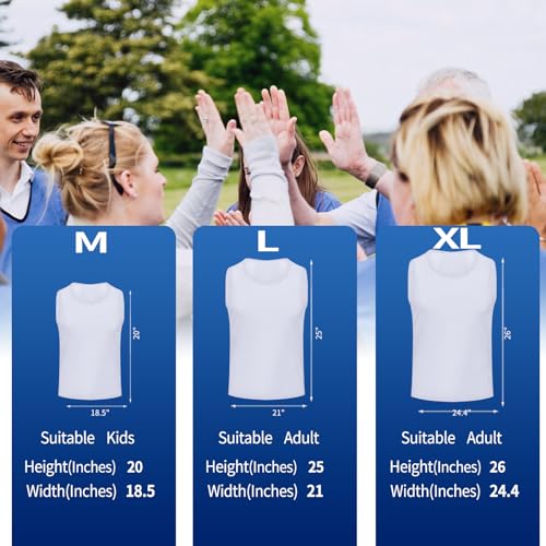 Image of 12 /24 /48Pcs Soccer Pinnies Youth, Scrimmage Team Practice Vests | Mesh Printed and Unprinted Numbers Team Pennies for Basketball Soccer Football Bibs Adults Kids