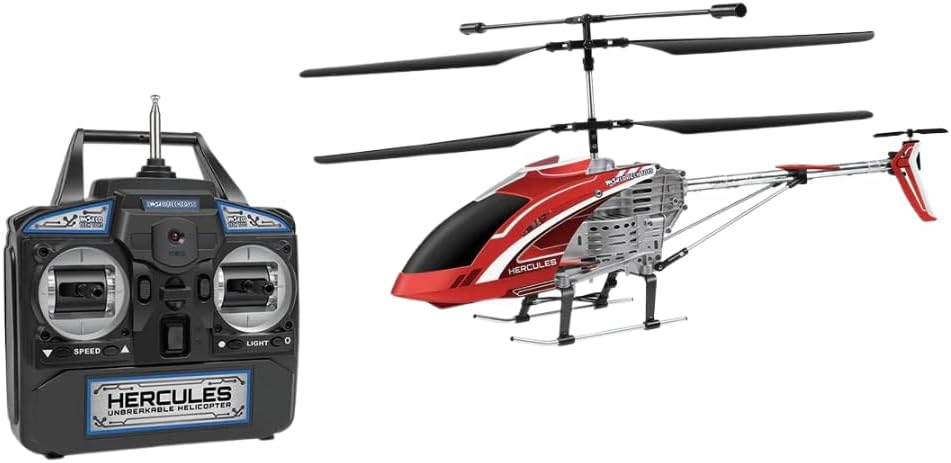 World Tech Toys Hercules Unbreakable Gyro RC Helicopter (Red)