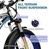 Geartist (US in Stock Smlro XDC600 Plus Electric Bicycle 2000W Dual Motor 35MPH Ebike 48V 22.4Ah Mountain Snow E Bike 26" Fat Tire 21 Speed MTB for Trail Riding Excursion Commute (Black Blue) #5