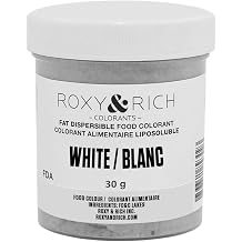 Roxy & Rich Fat Dispersible Food Coloring, 30 Grams White