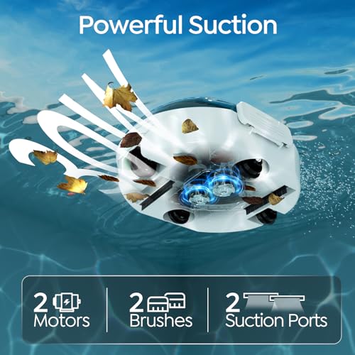 Image of S2 Robotic Pool Cleaner - Dual-Layer Filtration, 90-Min Runtime, Powerful Cordless Pool Vacuum for Above-Ground & Flat Pools, Efficient Debris Removal & Auto-Parking Design